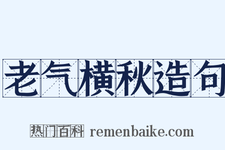 老气横秋造句是什么意思的图片